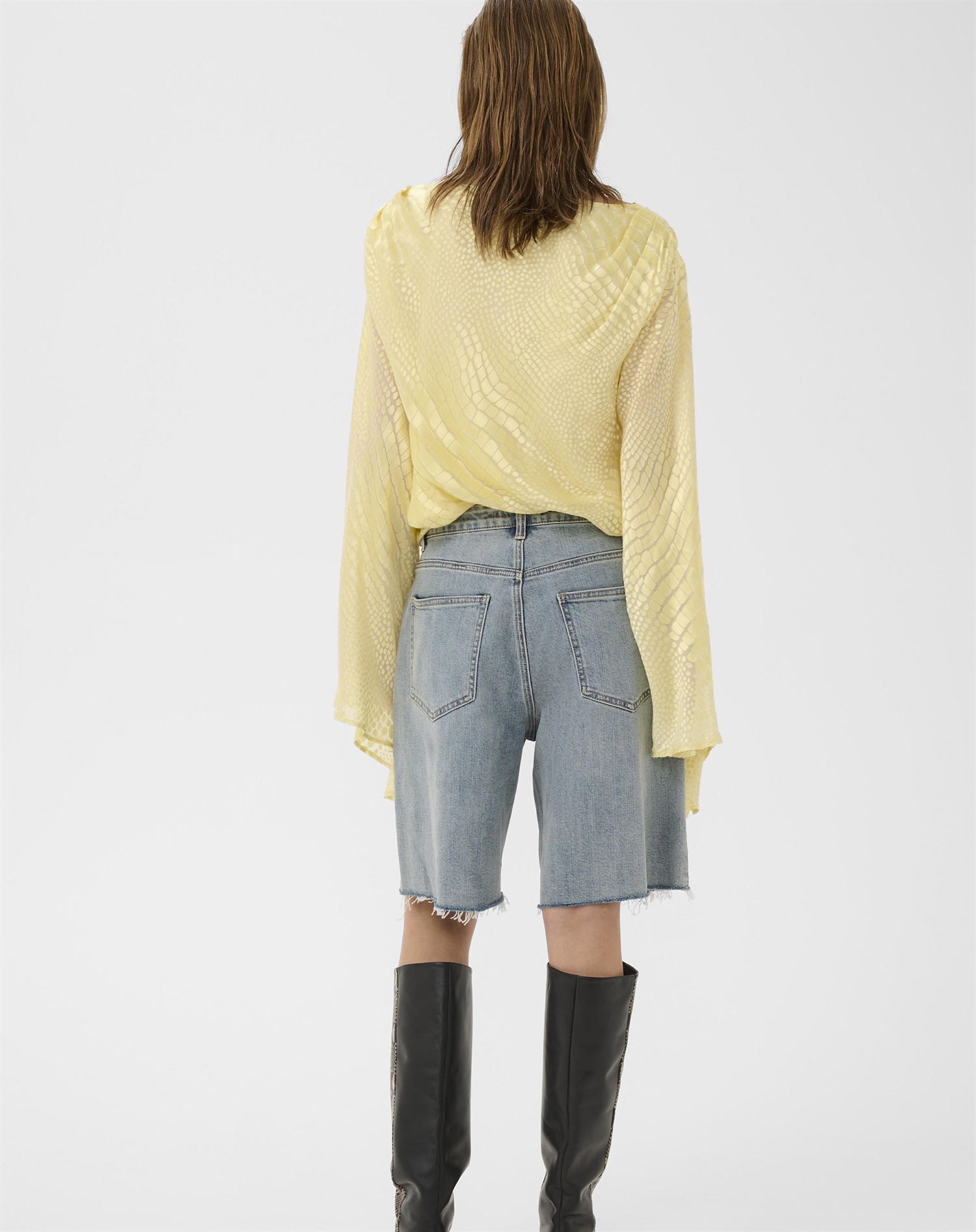 Gestuz - GZNoma HW Shorts - Vintage Mid Blue Wash 